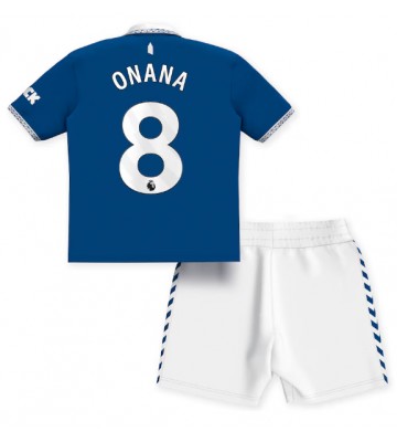 Everton Amadou Onana #8 Hemmaställ Barn 2023-24 Kortärmad (+ Korta byxor)